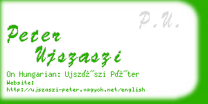 peter ujszaszi business card